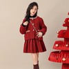 女童淑女小香风新年红色两件套秋冬季新款学生女孩拜年服公主套装 商品缩略图1