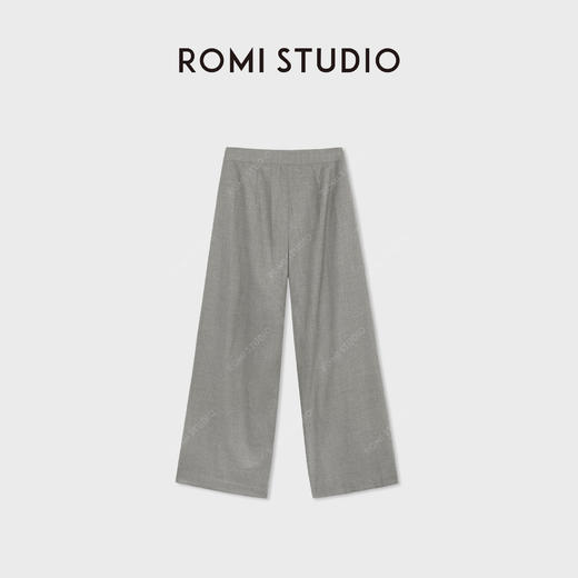 ROMI STUDIO“松弛自在”可机洗棉羊毛时尚褶间阔腿裤 RWBWXM1473 商品图1