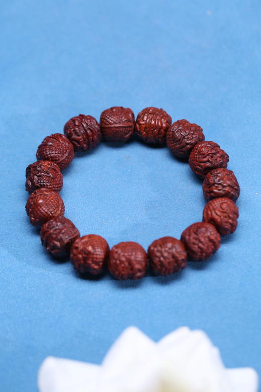 迷罗元和堂 | 紫檀麒麟满工单圈手串 全雕刻拆房老料 珠径约1.5【器悟雅玩】 商品图4