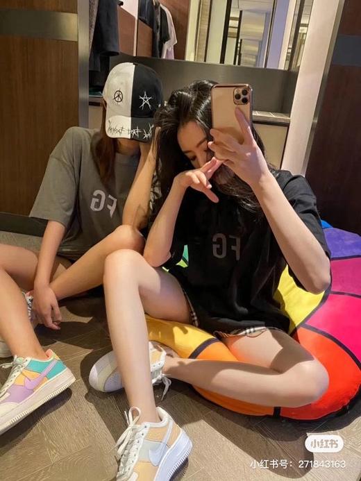 .清仓，绿色sm白色sml付款减库存！男女同款！Fog富贵反光镭射超高克重粗纱短袖 商品图5