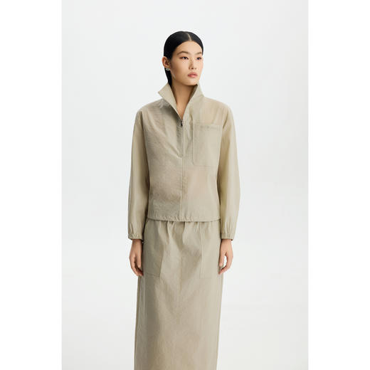 商场同款PURE TOUCH女装26春新款短外套立领半拉链休闲上衣机能风 商品图6