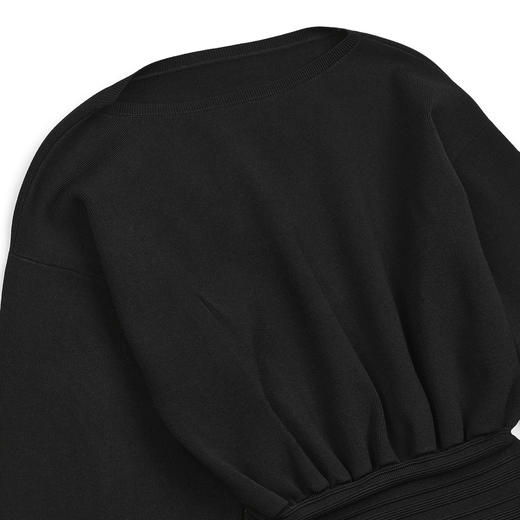 ROMI STUDIO“ 法式赫本”伊力特多层收褶弹力毛织连衣裙RWCWLG7434 商品图4