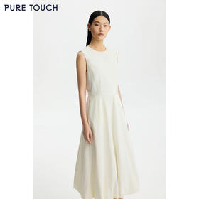 商场同款PURE TOUCH女26春夏新款无袖连衣裙收腰A字摆伞裙中长裙