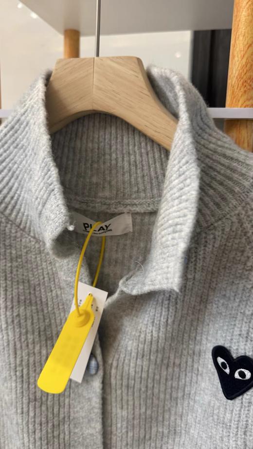 F020548自带温柔的肌理感灰色立领针织开衫 商品图10