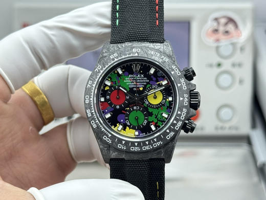 Noob official➕ Factory ROLEX宇宙计时迪通拿系列之碳纤维定制版，腕表不仅佩戴轻便，外表坚硬。且每一只腕表都拥有独一无二的碳纤花纹材质📦📦📦📦📦📦📦📦📦📦❕ 商品图0