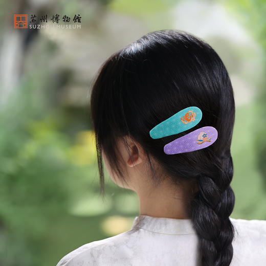 苏州博物馆 吉祥三多发夹 商品图1