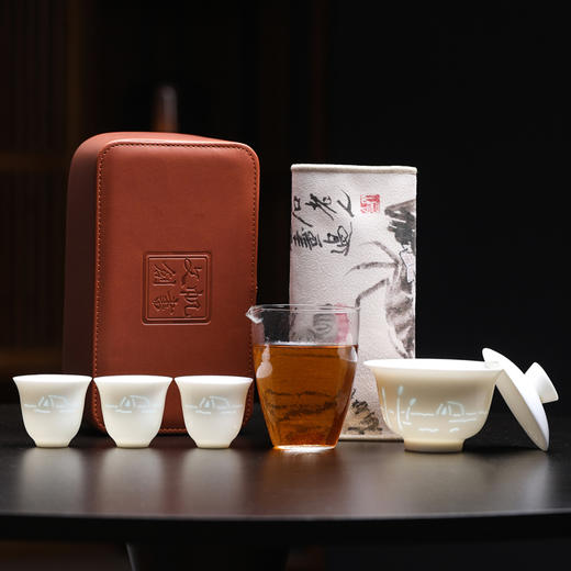 帆书文创·”水面清圆“玲珑瓷盖碗茶具套装 商品图10