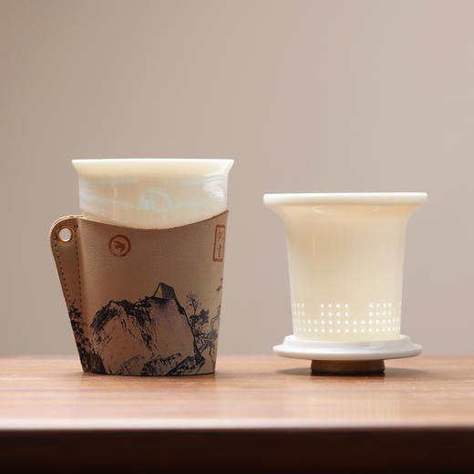 帆书文创·“溪山清远”玲珑瓷手握杯 商品图6