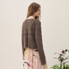 谜底针织开衫长袖2026年春季新品肌理提花蝴蝶结毛衣女261MZ0337 商品缩略图2