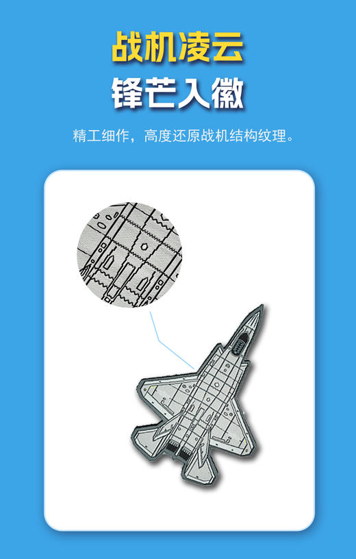 【军工文创官方正品 战机凌云 锋芒入徽】战机魔术贴歼10CE-歼10C-歼20-歼16-歼35 ds（jc） 商品图3