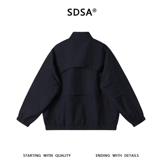 SDSA男装2026新款高贵轻奢美式复古纯色褶皱拉链立领夹克外套百搭 商品图4