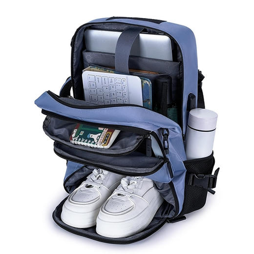 户外牛津布商务双肩包新款手提扩容独立背包书包鞋仓时尚轻便 商品图3