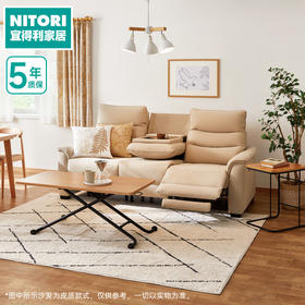 【家具】客厅电动真牛皮直排沙发电动沙发带茶几 彼利波5