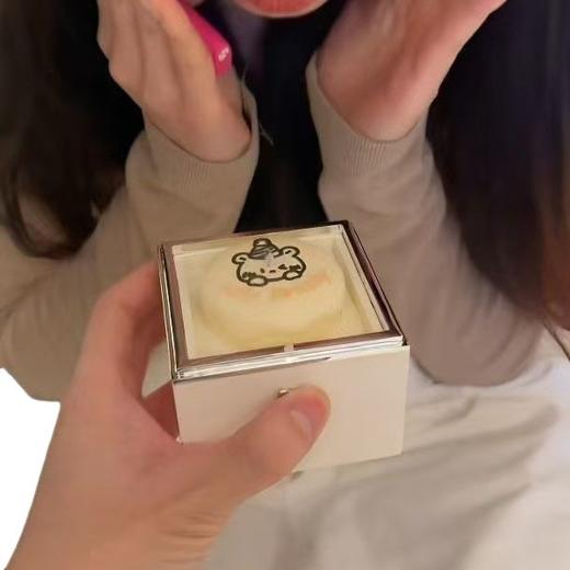 【萌熊蛋糕造型❗️旋转出心动瞬间】小熊蛋糕惊喜旋转戒指项链盒点蜡烛创意首饰生日表白情人节送女友。jd 商品图3