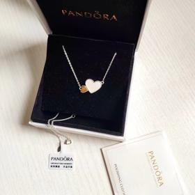 F020527两心相悦925纯银心心相印心形项链