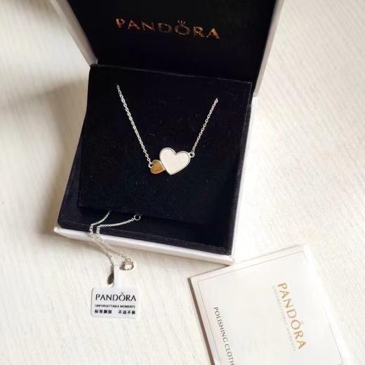 F020527两心相悦925纯银心心相印心形项链 商品图0