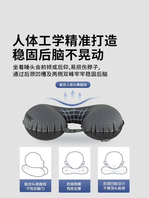 seatosummit充气u型枕 便携旅行枕头飞机睡觉神器护颈枕出行u形枕 商品图3