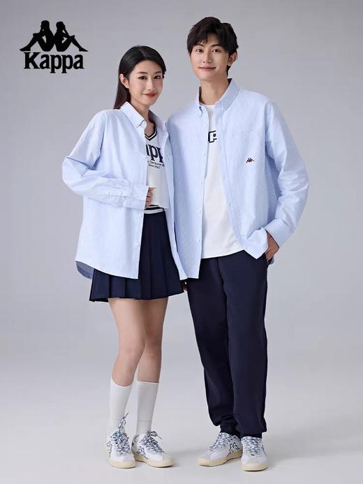 XXMKappa卡帕背靠背新款运动衬衫男款休闲开衫外套女长袖polo衫上衣 商品图3
