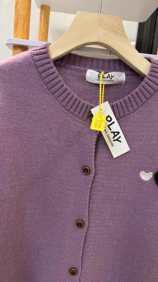 F020543温柔松弛日常氛围感香芋紫圆领毛衣针织开衫 商品图10