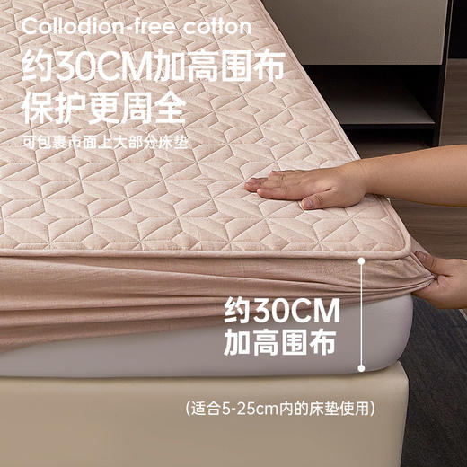棉麻透气席梦思保护垫 商品图4