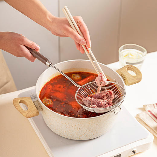 摩登主妇火锅专用漏勺316L不锈钢线漏网笊篱厨房家用油炸过滤网筛 商品图2