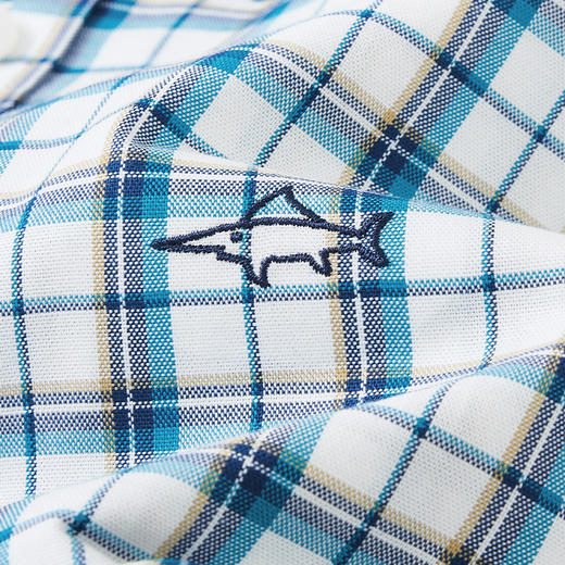 【纯棉】德鲨鲨鱼男装短袖衬衫2026夏季新款休闲格子衬衣 商品图3