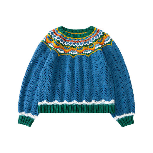 苏苏姐家金蕊育克毛衣手工diy钩针4股棉编织上衣毛线团材料包 商品图4