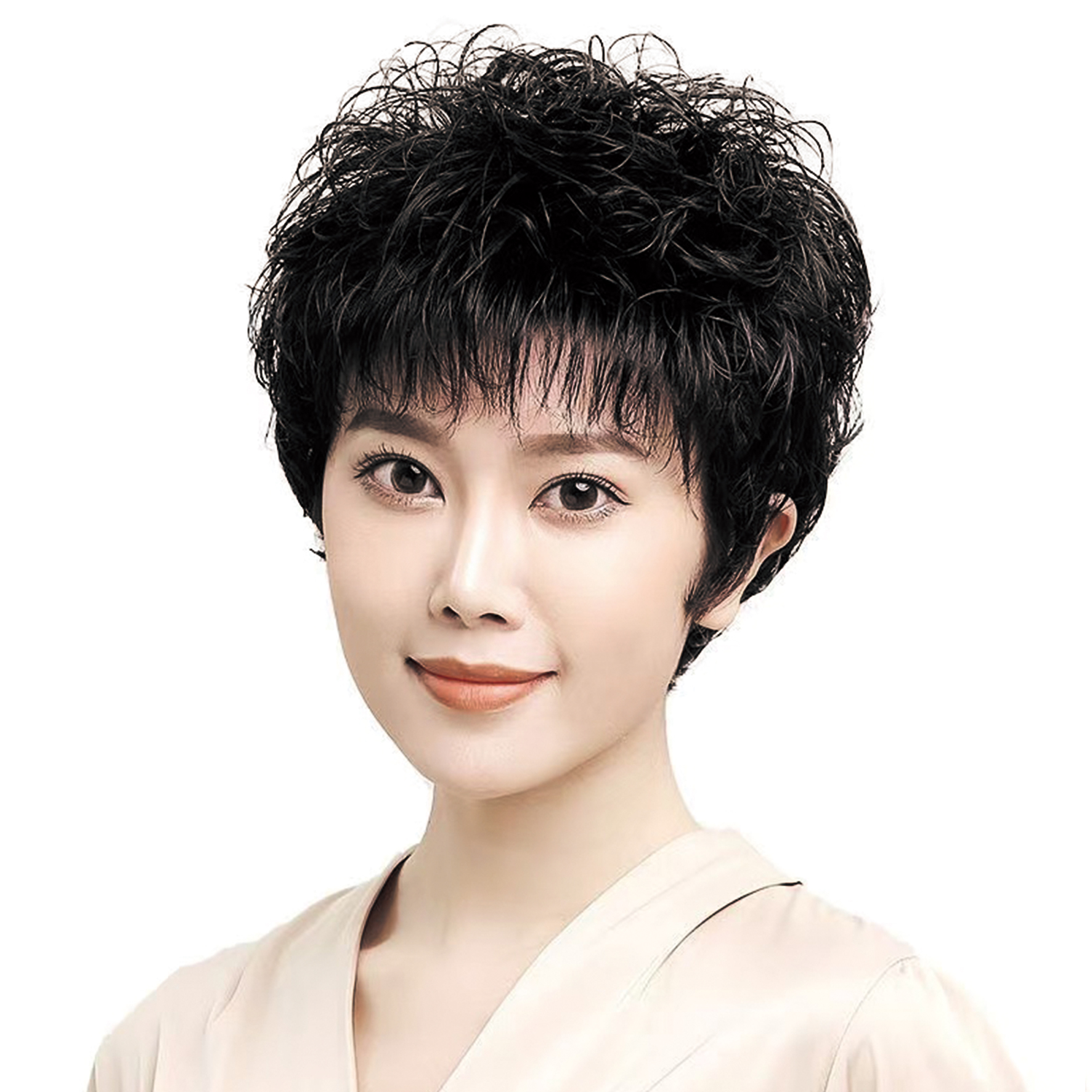 空气感全头套假发