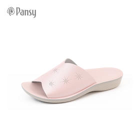 pansy盼喜日本女鞋居家拖鞋简约室内软底防滑静音木地板别墅女拖HA9220