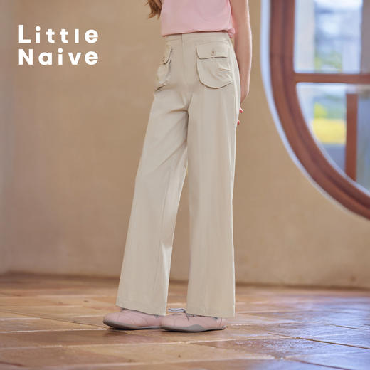 【云优选】Little Naive女童运动工装裤春季新款防晒凉感休闲裤儿童宽松裤 商品图4