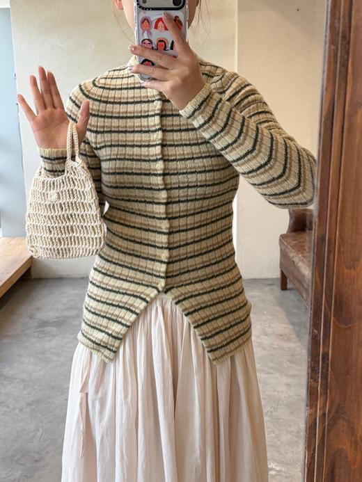 Auralee条纹针织毛衣 商品图1