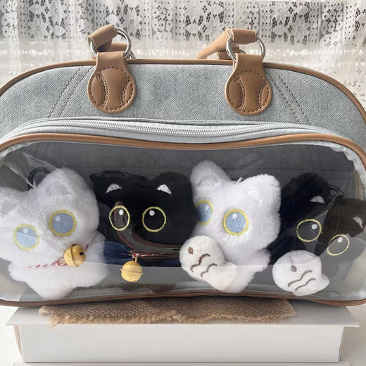 黑白猫咪对装挂件毛绒匙扣-纪念日百货门店同款169694765 商品图2