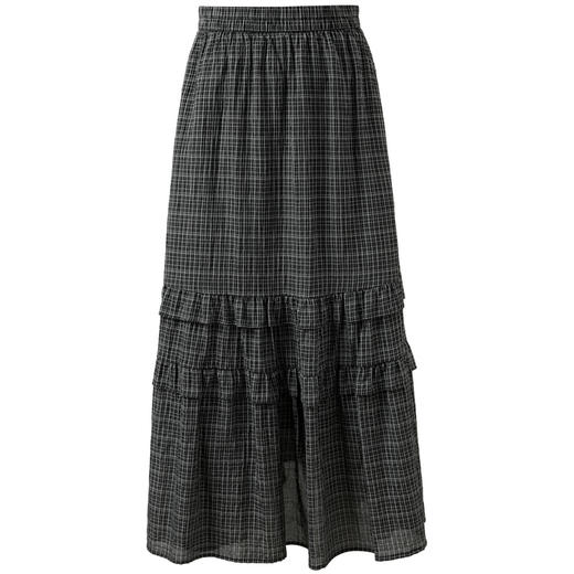 【莱赛尔】三彩2026春季新款复古格纹半身裙高腰A字裙宽松长裙M 商品图4