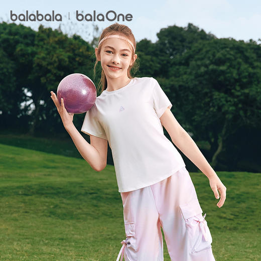 【balaOne】巴拉巴拉儿童短袖t恤女童2026夏装新款童装大童速干衣 商品图1