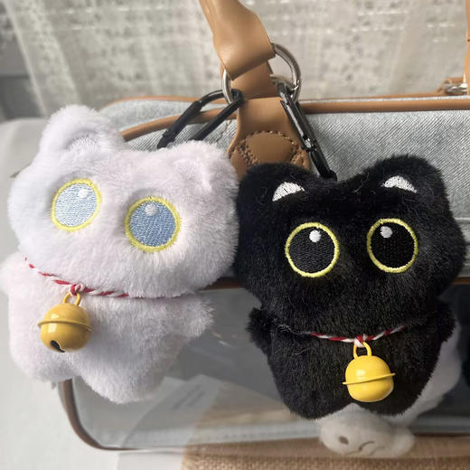 黑白猫咪对装挂件毛绒匙扣-纪念日百货门店同款169694765 商品图4