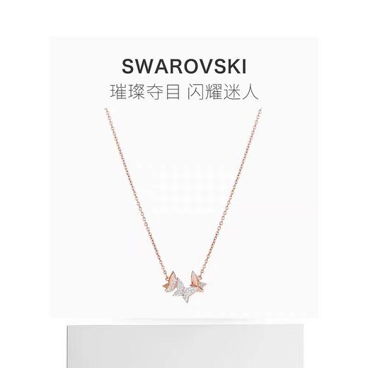 F020521美感十足blingbling的闪立体小蝴蝶项链 商品图6