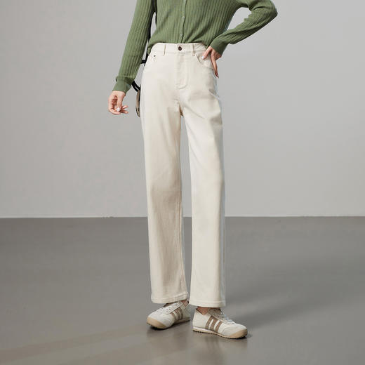 【春新品-彩棉-直筒牛仔】逸阳高棉值舒适软弹亲肤显瘦九分直筒裤1763V 商品图0