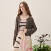 谜底针织开衫长袖2026年春季新品肌理提花蝴蝶结毛衣女261MZ0337 商品缩略图0