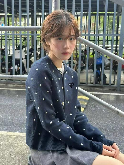 F020544日系松弛感单穿内搭波点针织开衫 商品图5