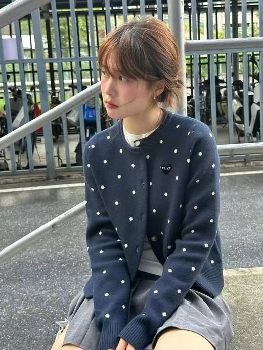 F020544日系松弛感单穿内搭波点针织开衫 商品图2