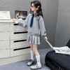 女童春秋卫衣套装中大童女孩秋季学院风秋装上衣休闲百褶裙两件套 商品缩略图4