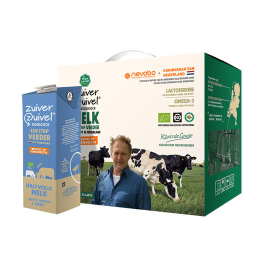 荷兰乐荷 有机纯牛奶低脂 1L*6/1L*12 商品图0
