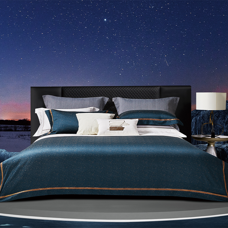 双丝光色织提花四件套-蒙帝尔