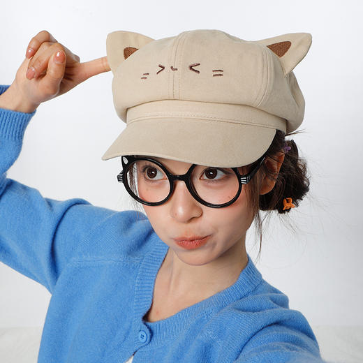 喵咪立耳八角帽鸭舌帽-纪念日百货门店同款169146267 商品图2