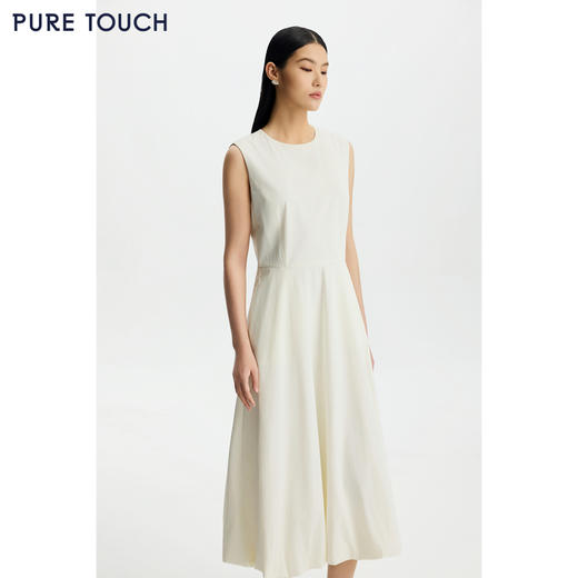 商场同款PURE TOUCH女26春夏新款无袖连衣裙收腰A字摆伞裙中长裙 商品图4