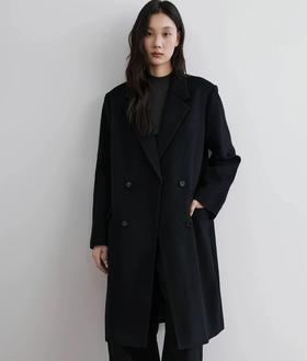 福利回馈 特价重磅 初剪羊毛西装领中长款大衣  超细羊毛呢气质西装大衣