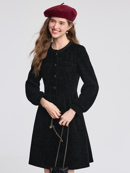 【百图lulu定制】【星光小黑裙】高级感 小香风  收腰  赫本连衣裙 商品图8