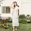 【100棉】三彩独醒2026春季新款法式V领印花连衣裙A字裙长裙气质F 商品缩略图3