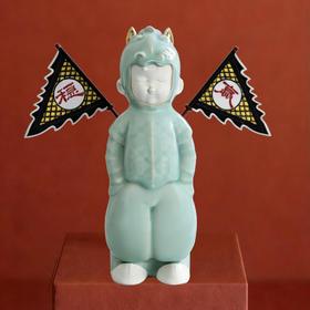 【旗开得胜】青瓷马公仔非遗传承手工马年生肖摆件 开业贺礼乔迁礼品 家居茶室装饰