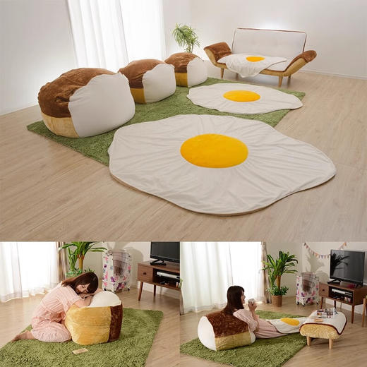 客厅日式创意卡通豆袋面包懒人沙发 商品图1